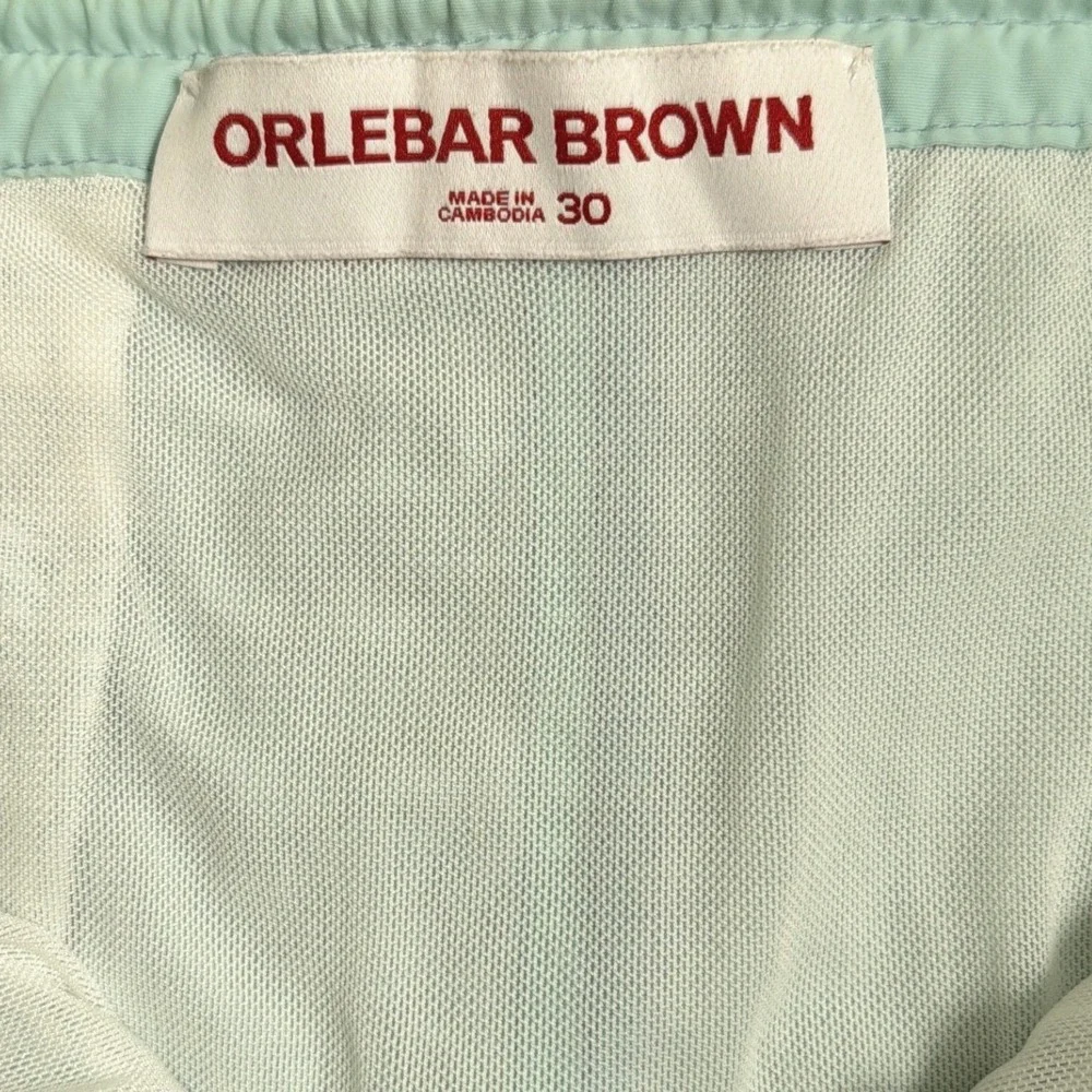 Orebar Brown Mens Standard Piping Drawstring Mid-Length Swim Shorts Size 30